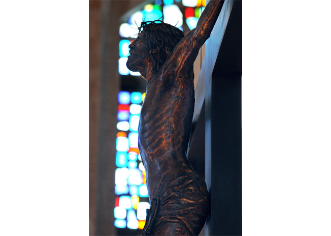 Sculpture Crucifix at Saint Vincent De Paul Seminary