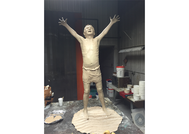 Sculpture in Progress Jesus as a Child